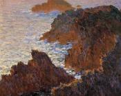 克劳德莫奈 - Rocks at Belle-Ile, Port-Domois